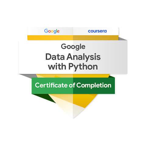 Google Python Professional certificate badge